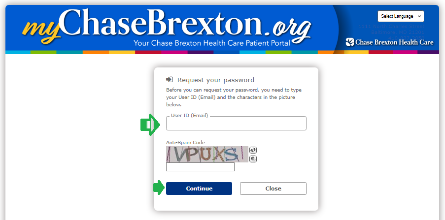 Chase Brexton Patient Portal Login Password Reset