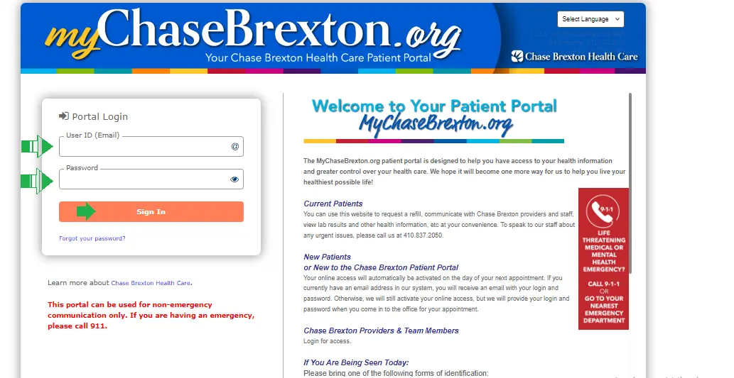 Chase Brexton Patient Portal 
