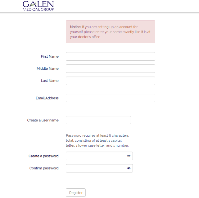 Galen Patient Portal
