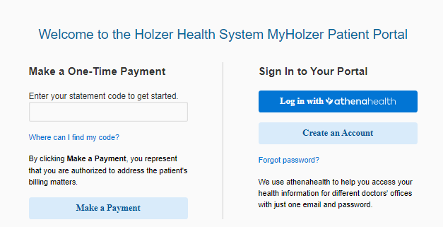 Holzer Health System MyHolzer Patient Portal Login