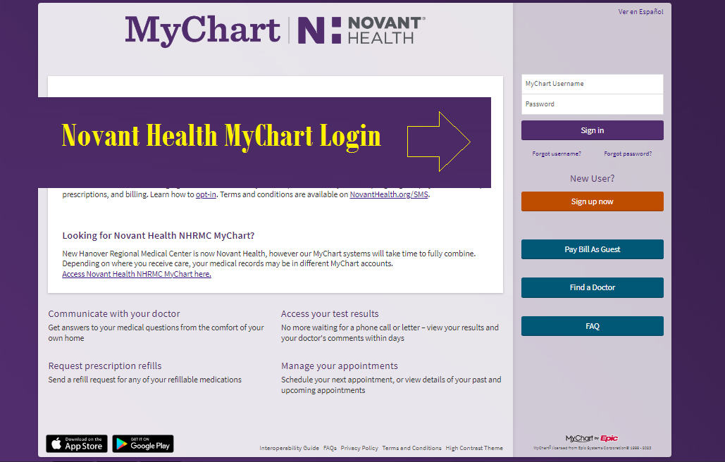 Novant Health MyChart Login