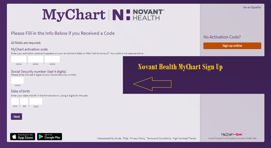 Novant Health MyChart Sign Up 