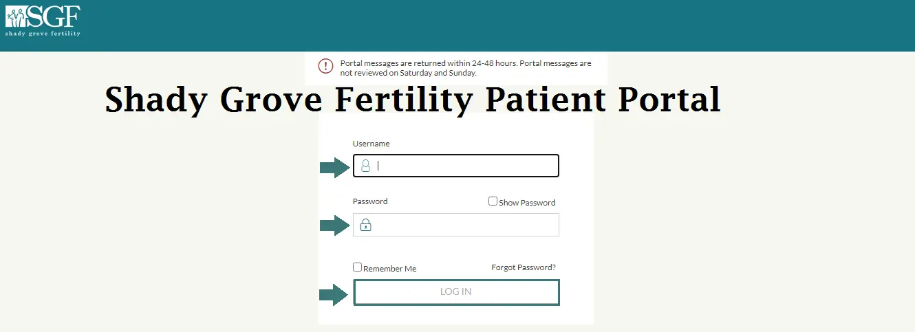 Shady Grove Fertility Patient Portal Login